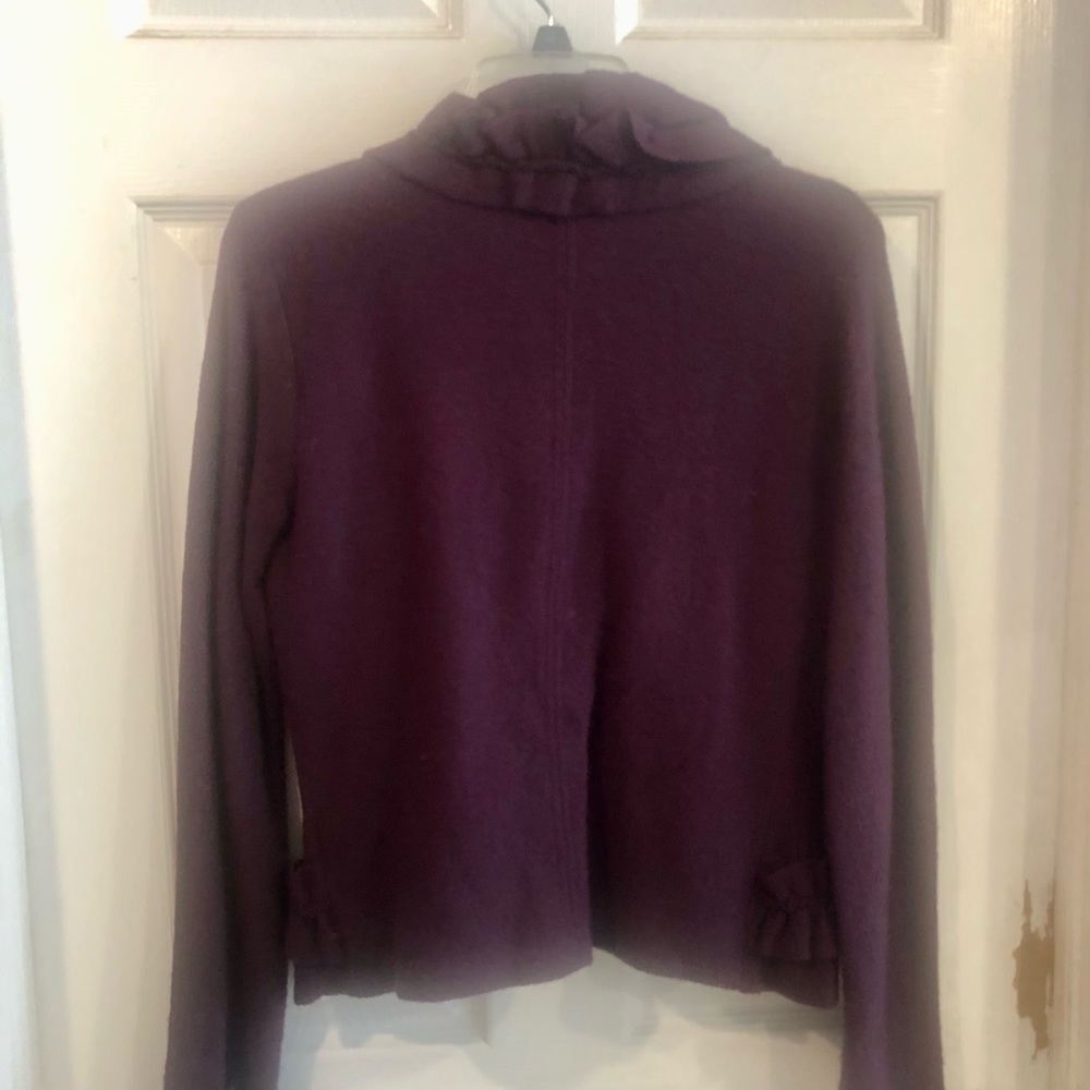 Apt. 9 Purple Ruffled Cardigan - Picture 2 of 5